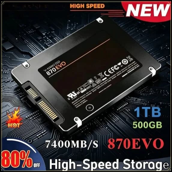 Original 870EVO New Solid State Disk SSD 1TB Internal HDD Hard Drive Sata3 2.5 Inch For Laptop Microcomputer Desktop