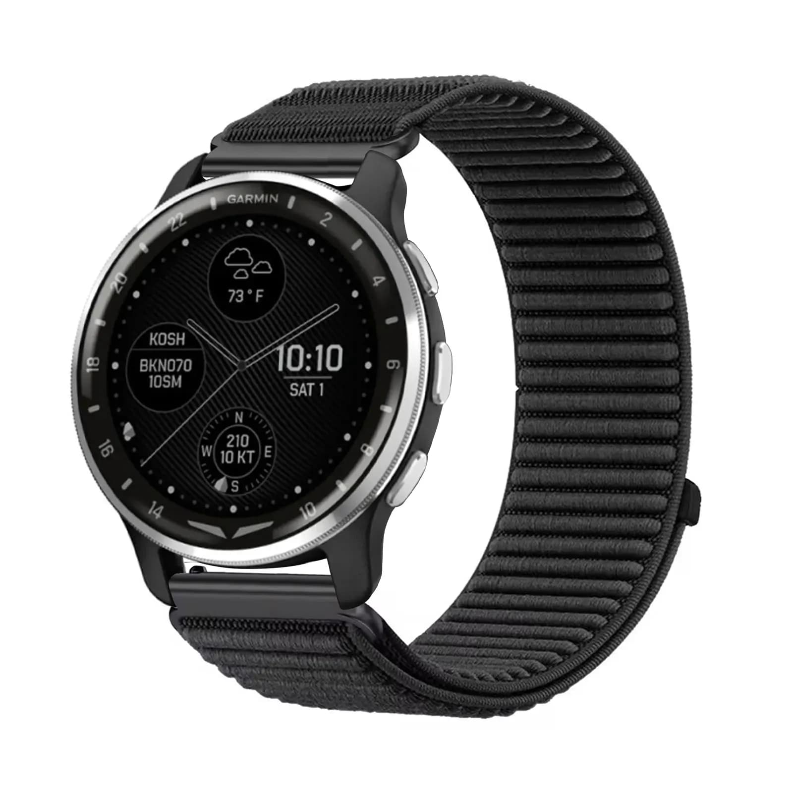 Fasce in nylon per cinturino Garmin Vivoactive 5/D2 Air X10, cinturino in nylon elastico con velcro morbido