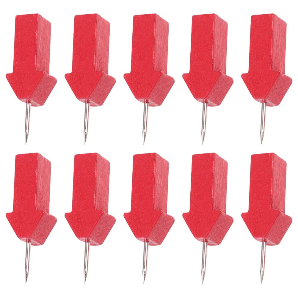 50 Pezzi Puntine a Forma di Freccia Rossa, Chiodini Decorativi Creativi Fai-da-Te per Ufficio, Scuola, Casa, Bacheca