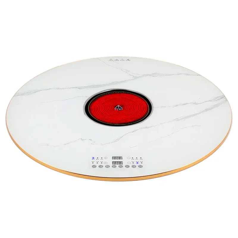 Pannello isolante per pasti con pentola calda rotante elettrica rotonda, piatto caldo intelligente, tagliere a caldo per uso domestico, sala da pranzo multifunzionale