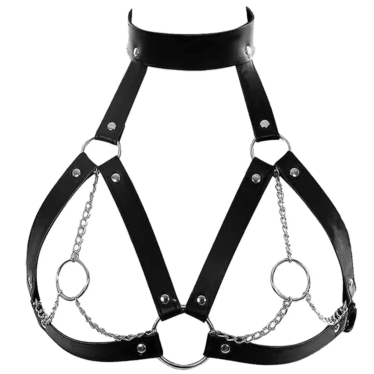 Moda donna imbracatura cintura pettorale corsetto Sexy Lingerie in pelle Gothic Fetish abbigliamento imbracatura bretelle accessori