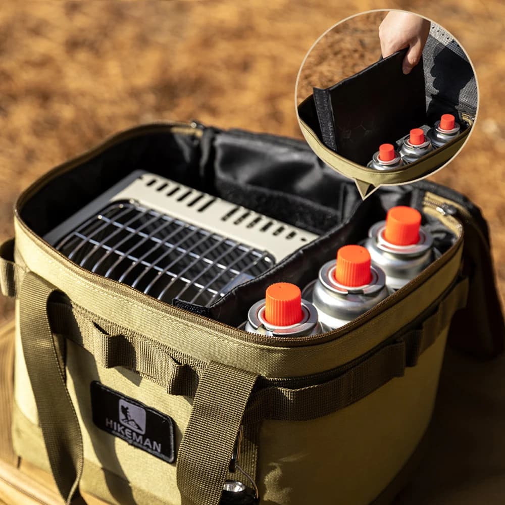 Hikeman Camping Storage Bag Multifunctional Picnic Cooker Bag Portable Organizer for Antique Pen Tool Kits