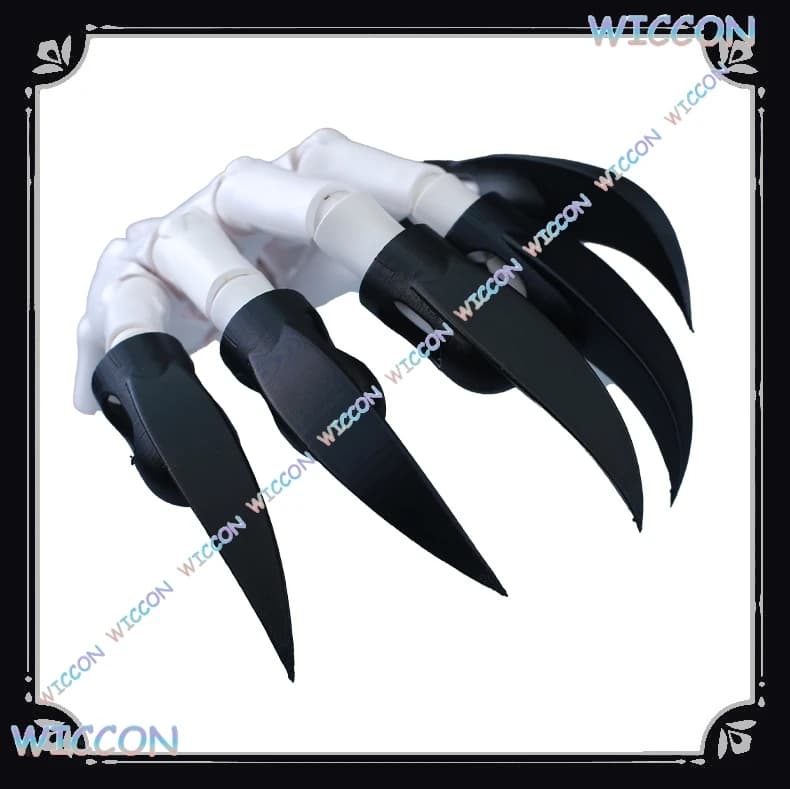 Animal Costume Nails Gloves Black Beast Claw Gloves Furry Accessories cosplay Halloween Wolf Mannaro Anime Role Game Prop Cosplay