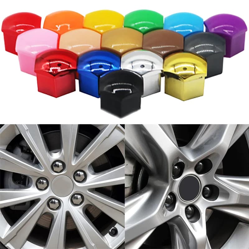 20 pcs auto wheel nuts auto protection anti-rust hub automatic screw caps for auto nuts roof bolts caps exterior decoration 17/19/21 mm