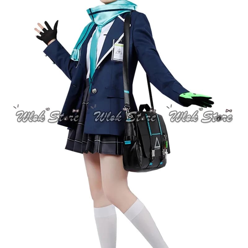 ss23Blue Archive Sunaokami Shiroko Costume Cosplay Uniformi scolastiche Zaino Sciarpa Guanti Abiti di carnevale di Halloween Parrucca Orecchie Sho