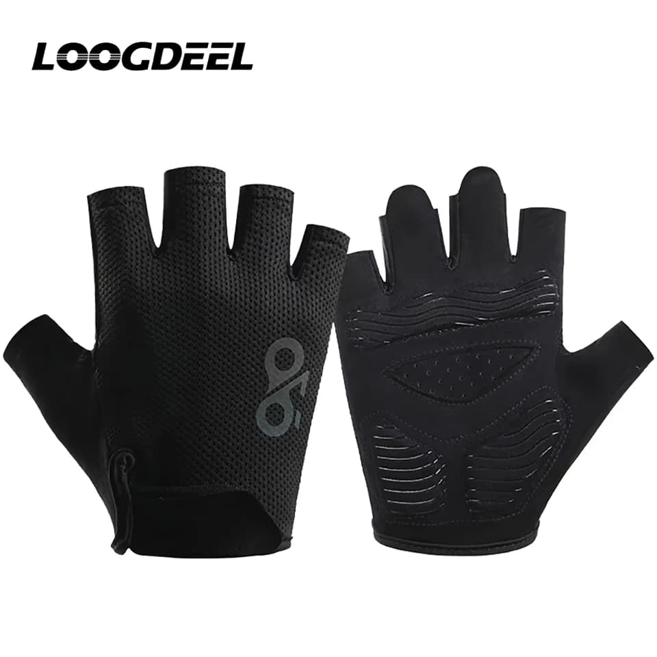 LOOGDEEL 1 Paio di Guanti Mezze Dita per Uomo e Donna, per MTB, Corsa, Fitness, Palestra, Moto, Bike, Sport Gloves for Cycling