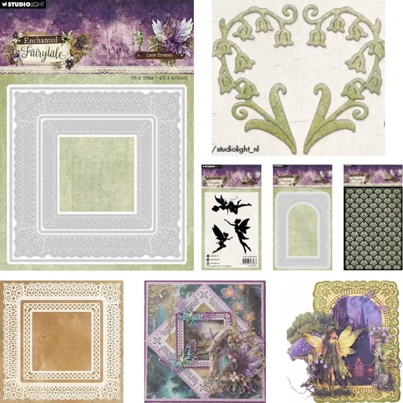 Floral pattern metal stems for scrapbooking, molds, stencils, strips, sheets, blades for stems, punches