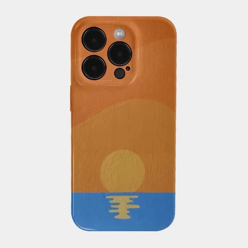 Custodia per telefono Ins Orange Twilight Sunset per IPHONE 17 Air 16E 15 PROMAX 14 Plus 13 12 MINI 11 PRO 16Plus XR Cover per telefono in acrilico