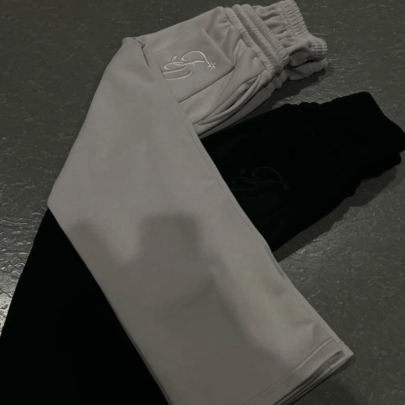Harajuku AT, Y2K, USA, Solido, Documento, Lettere ricamate, Pantaloni casual, Hip hop, Primo piano, Perizoma, Taglia, Jogging