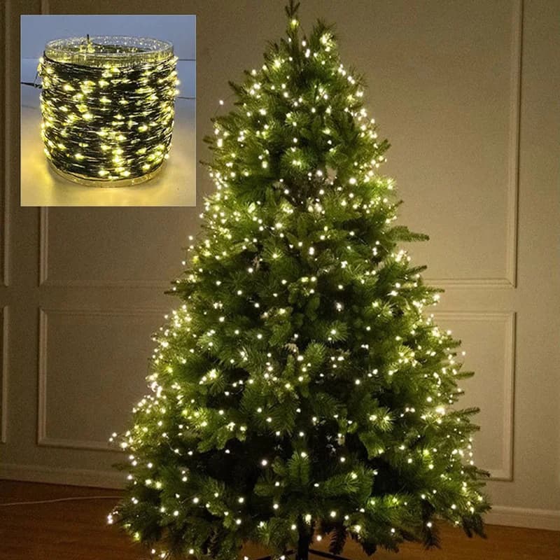 5-30M LED String Lights Fairy Lights String Ghirlanda bianca calda per albero luminoso di Natale Decorazione da giardino per feste di matrimonio all'aperto