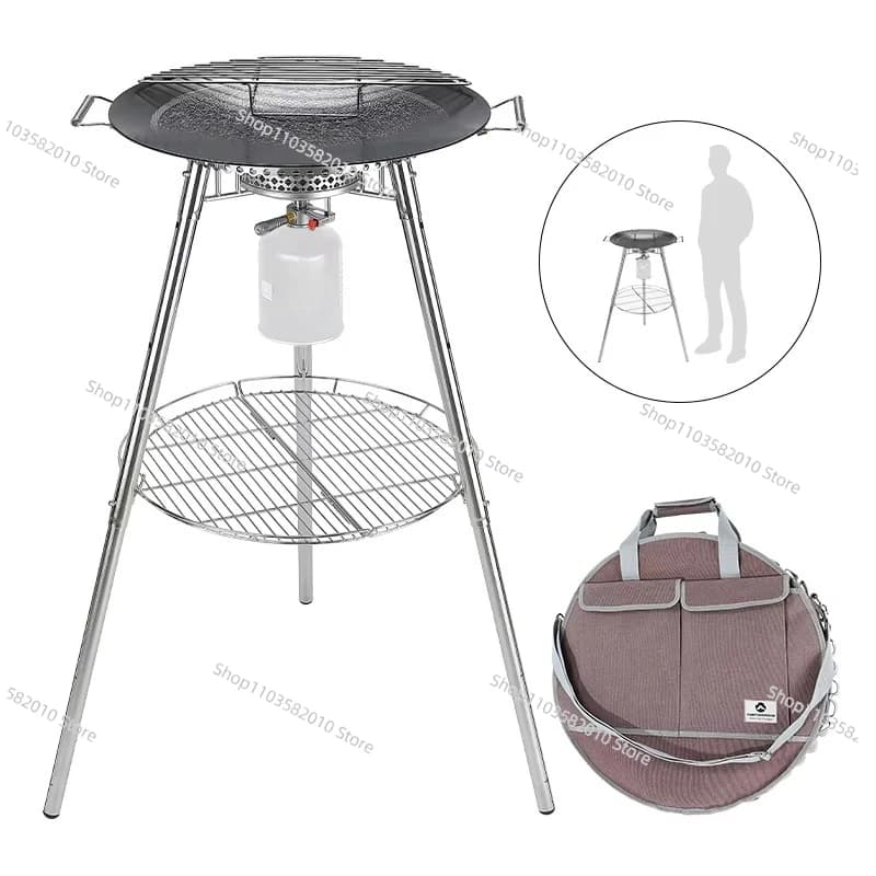 Stainless Steel Outdoor Grill Foldable Outdoor Grill Cast Iron Plate