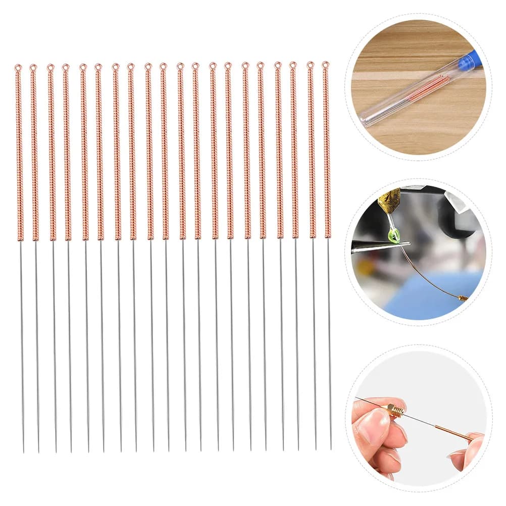 20Pcs Sturdy Flexible Printer Cleaning Needles Stainless Steel Nozzle Cleaner for 3D Printers Radiator Maintenance Tool