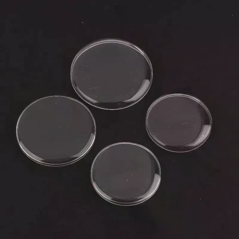 Specchio per orologio rotondo acrilico da 25-36 mm, coperchio per orologio, maschera di ricambio, specchio piatto con superficie trasparente