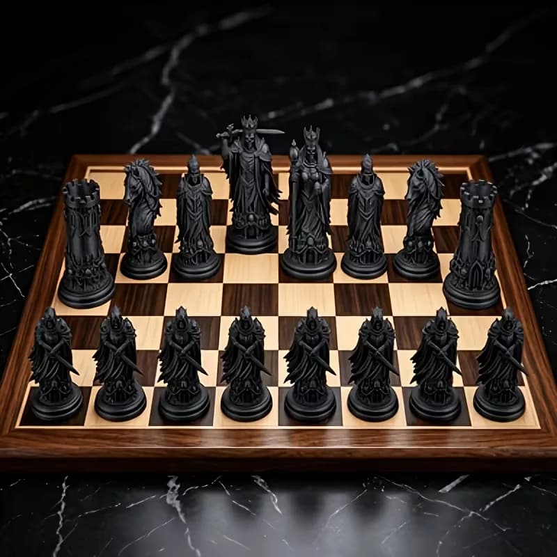 16 Pcs Gothic Fantasy Strategy Chess Set Tabletop Games Desktop Decorative Ornaments