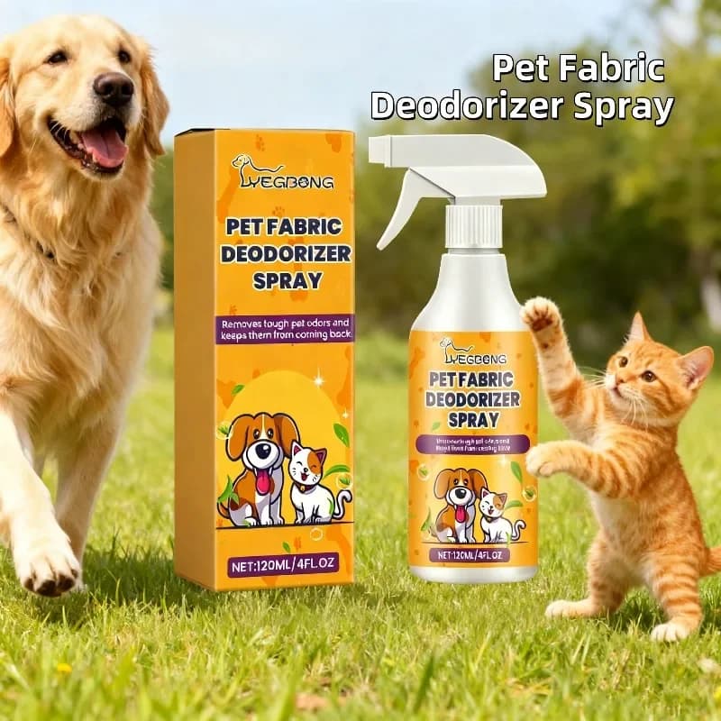 Deodorante spray per animali domestici 120ml Pulisce gli odori degli animali domestici Deodorante per ambienti interni Deodorante profumato a lunga durata per gatti e cani Formula naturale
