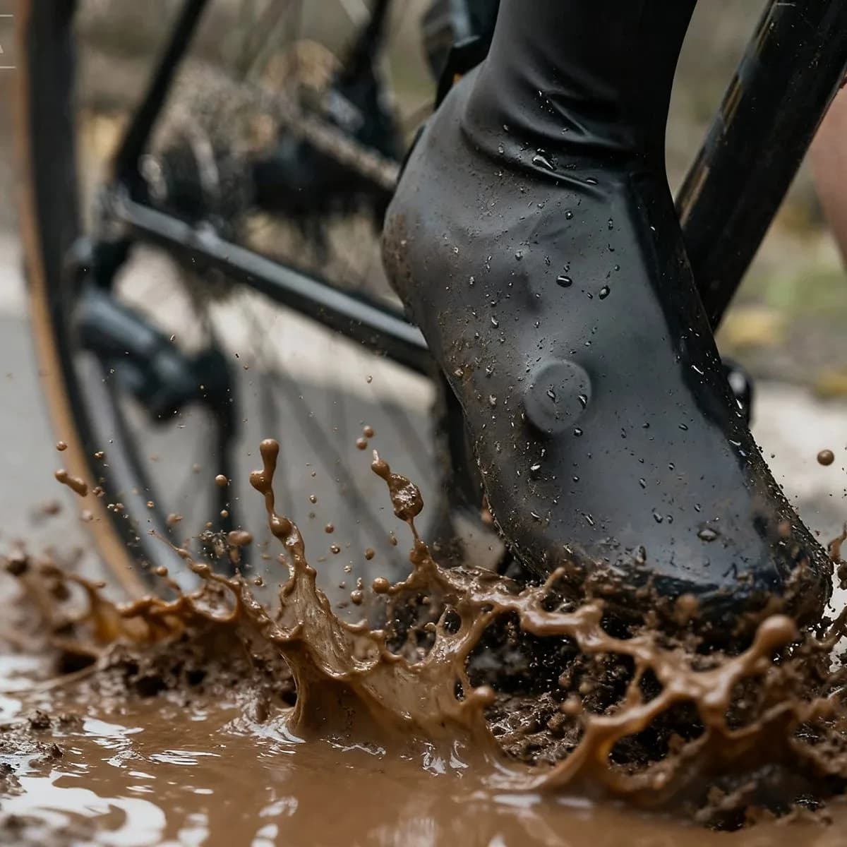 Road Cycling Shoes Cycling Silicone Locking Shoe Covers Windproof Waterproof Easy-to-Clean For Road Mountain Bike Accessories