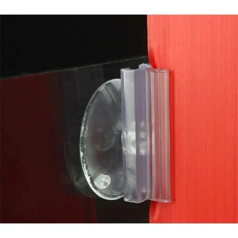 Clip per cartello pop Annuncios Etichetta per cartellino del cartellino del prezzo Grip Annuncios Espositore pubblicitario Porta etichette Ventosa con ventosa Clip a scatto