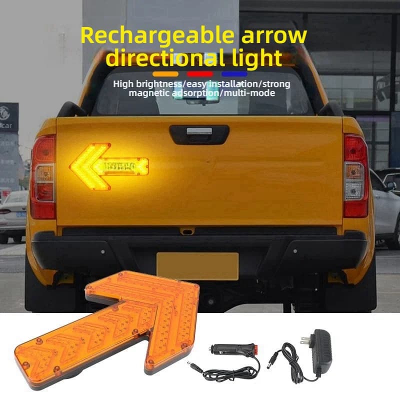 1 pz luci a LED per auto freccia luce di pannello 12 V 24 V camion d'acqua sanitazione indicatore di direzione lampada gialla magnetica accessori auto