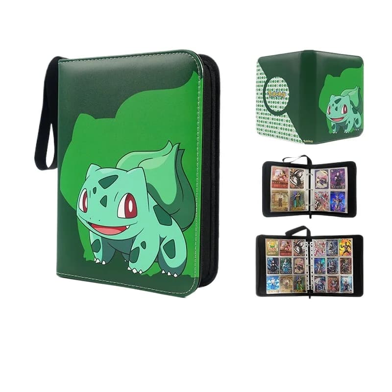 Album fotografico Anime Pokemon Card Colleziona album a fogli mobili Pu Zipper Gioco King Fans Pikachu Card Pack Giocattoli Figura Borsa per carte