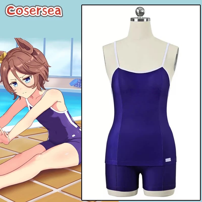 Costume da bagno Cosersea, costume cosplay Uma Musume: Pretty Derby, costume da bagno da donna, uniforme, completo per Halloween.