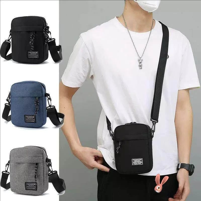 Men's Casual Single Shoulder Crossbody Bag Waterproof Lightweight Portable Small Backpack Commuting Wallet Lightweight Bag