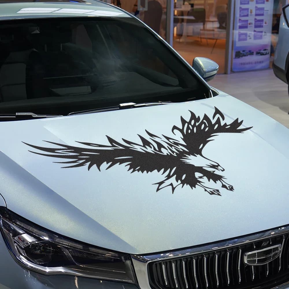Adesivi per cofano auto Modello aquila Decalcomania in vinile Auto colorati Veicoli impermeabili Adesivi in PVC Accessori per la decorazione esterna fai da te