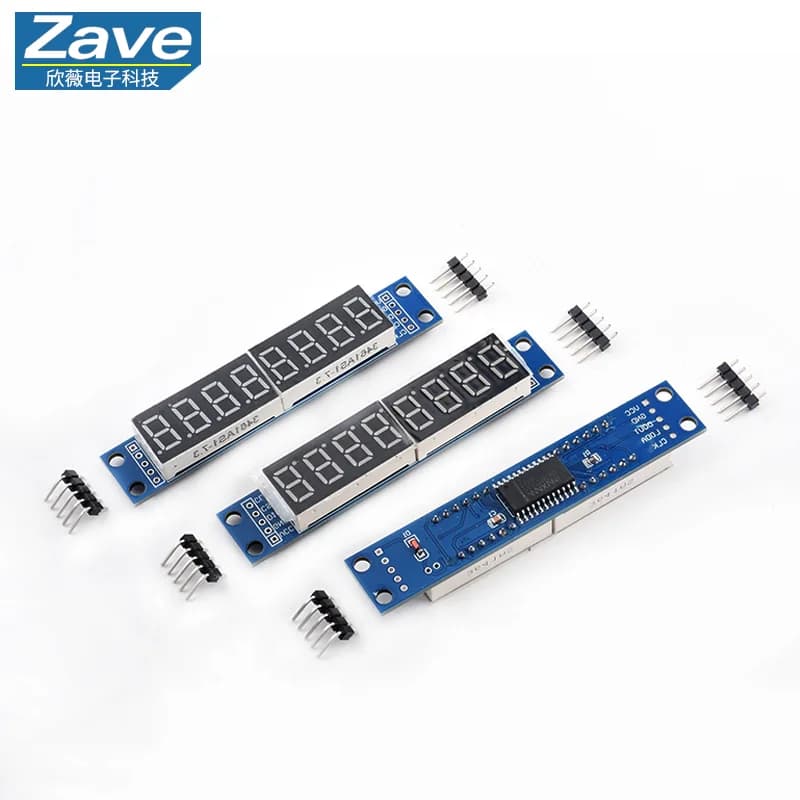 MAX7219 CWG 8-Digit Digital Tube Display Control Module Red Three IO for Arduino