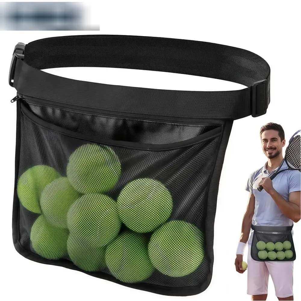 Porta Palline da Tennis, Borsa da Cintura per Palline da Pickleball per Uomini e Donne, Contiene 8 Palline da Tennis o Pickleball, Accessorio per Tennis e Pickleball