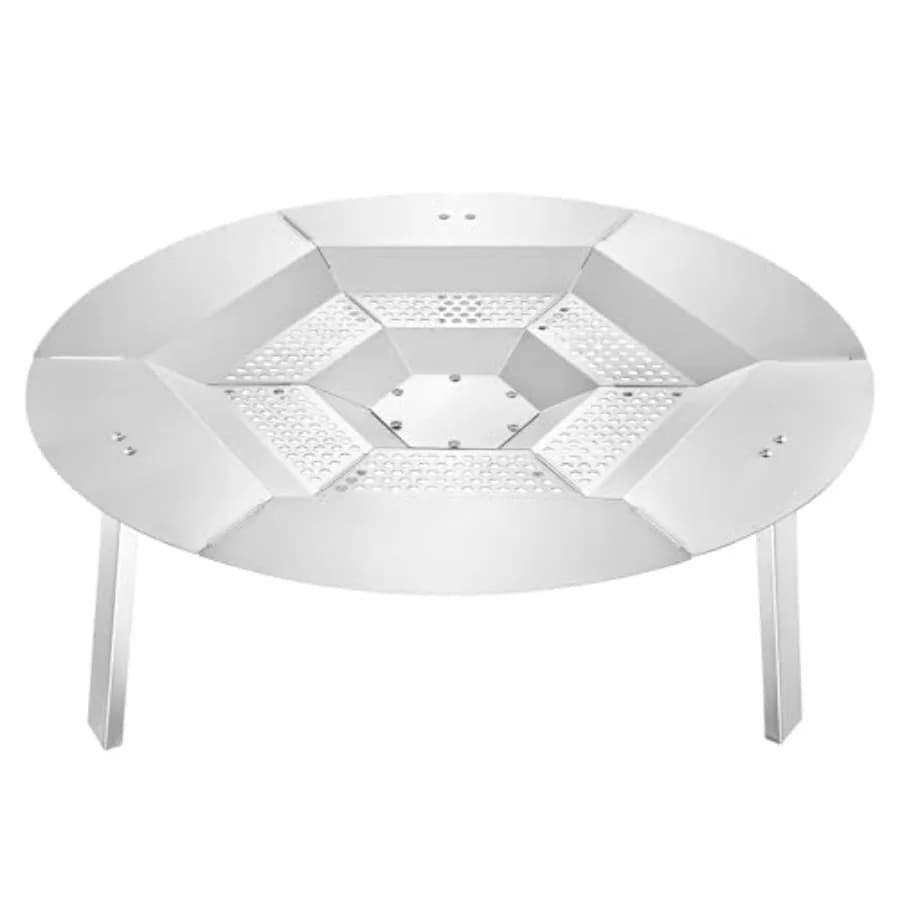 Deflettore di Calore per Braciere Solo Stove Yukon, Diffusore di Calore Rotondo in Acciaio Inox 304 per Braciere a Legna, Rimovibile