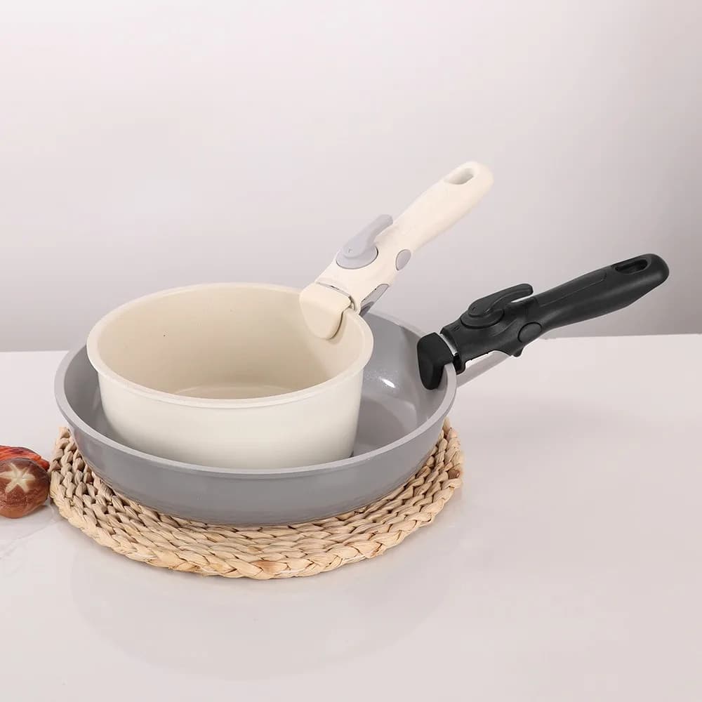 Anti-Scalding Detachable Pan Handle Heat-resistant Ergonomic Pot Replacement Clip Handle Knob-style Buckle Frying Pan Handle