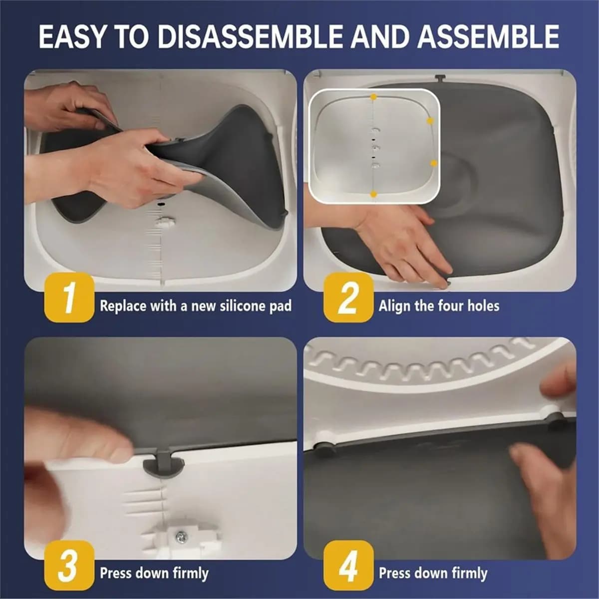 Nuovo 2026 Tappetino in Silicone per Lettiera Automatica Tipro X30 Accessorio PJ 032, Tappetino Grigio Anti-perdita per Gatti, Accessorio di Ricambio