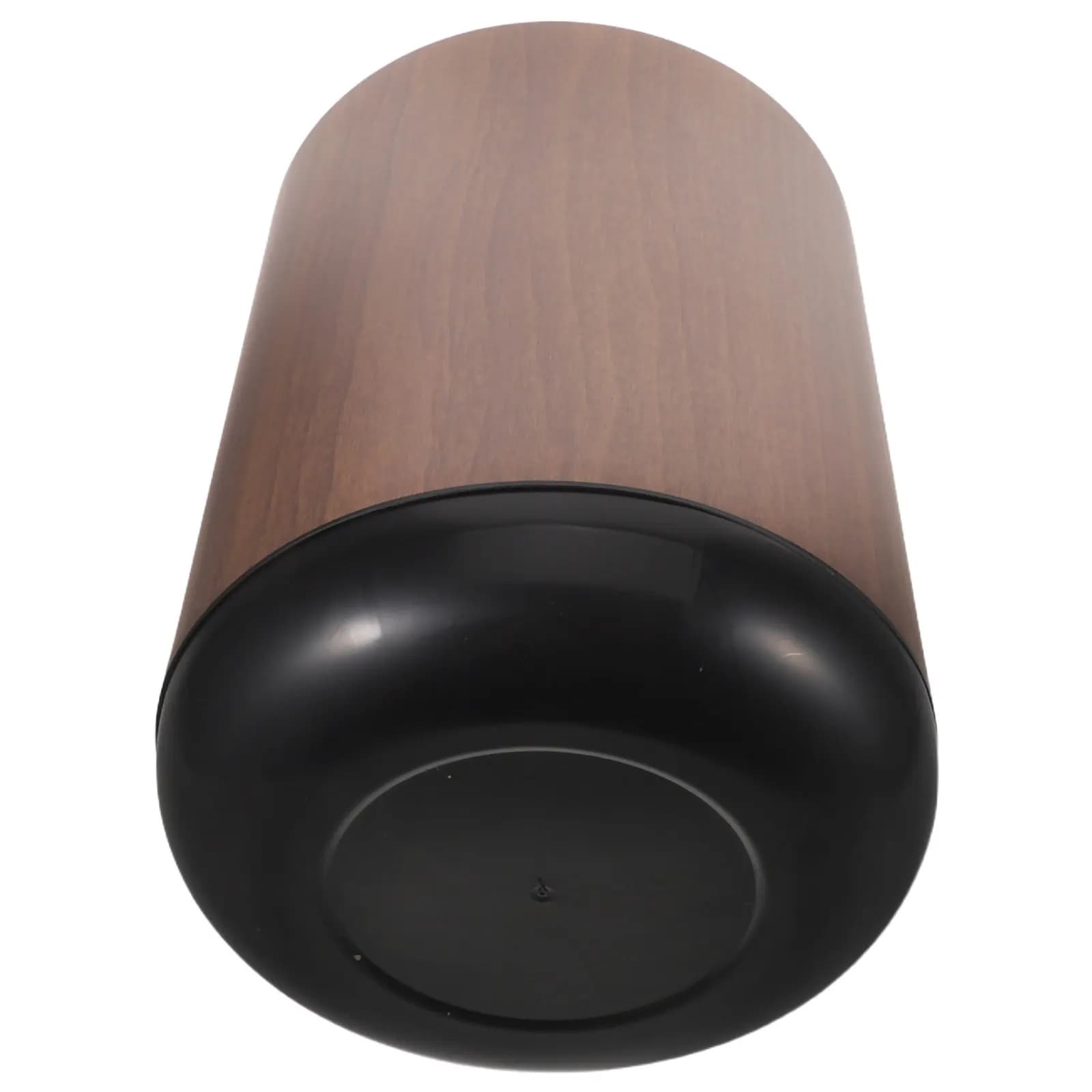 Double Layer Garbage Bin Open Top Large Capacity Wood Grain Plastic Round Waste Basket Kitchen Bathroom Bedroom Office Dorm
