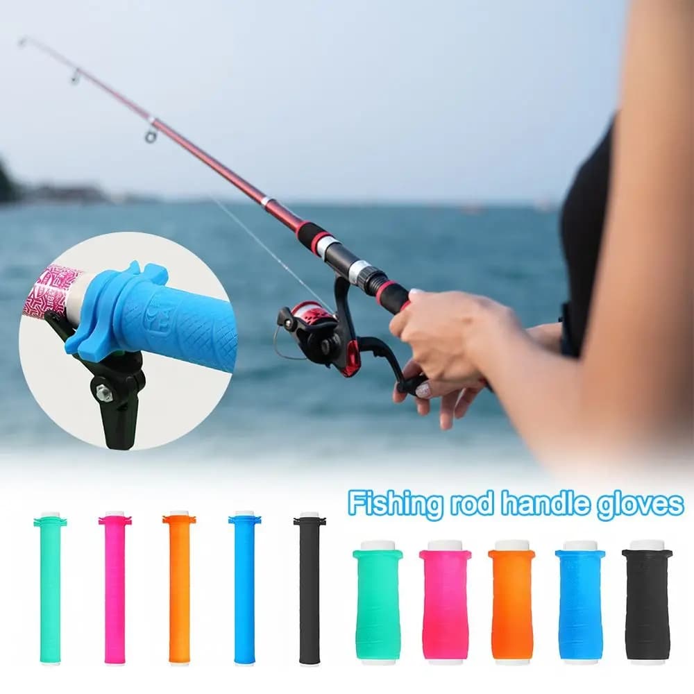 Copertura Universale in Silicone per Manici di Canne da Pesca, Antiscivolo, Assorbente, Sostituibile, Protettiva