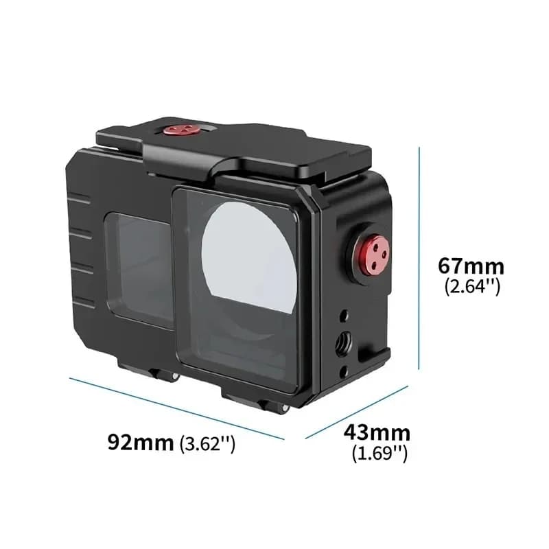 Custodia Impermeabile Subacquea in Lega di Alluminio 80M per Fotocamera DJI OSMO Action 5 Pro 4 3, Scocca Protettiva per Vlog Subacquei
