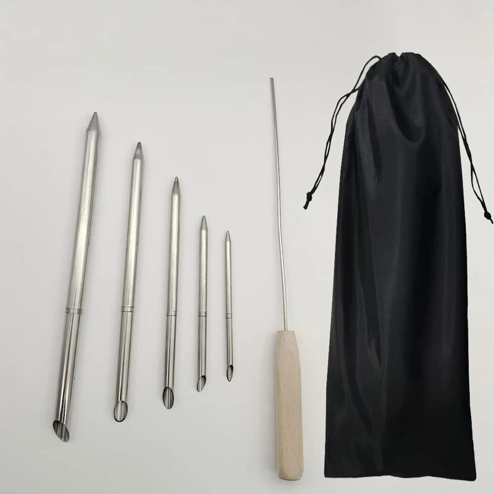 Il kit di strumenti professionali per la giunzione di corde marine include 5 misure Fids (1/4" a 1") 1 spingitore per la pesca alla vela e legare i nodi