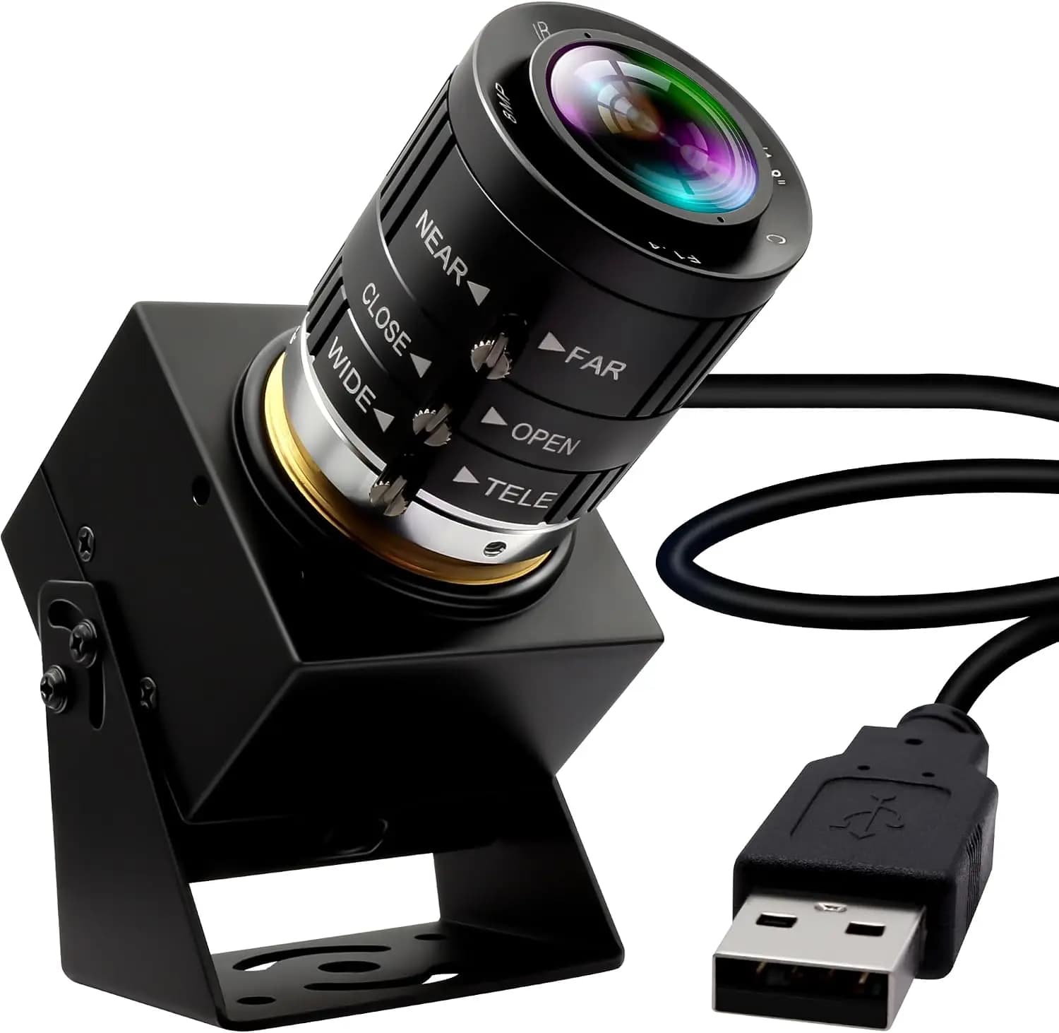 4K 12MP USB Webcam 120fps High Speed with 3X Manual Optical Zoom Lens, Plug and Play for Golf Swing Analysis, Works with Linux Windows Mac OS Computers