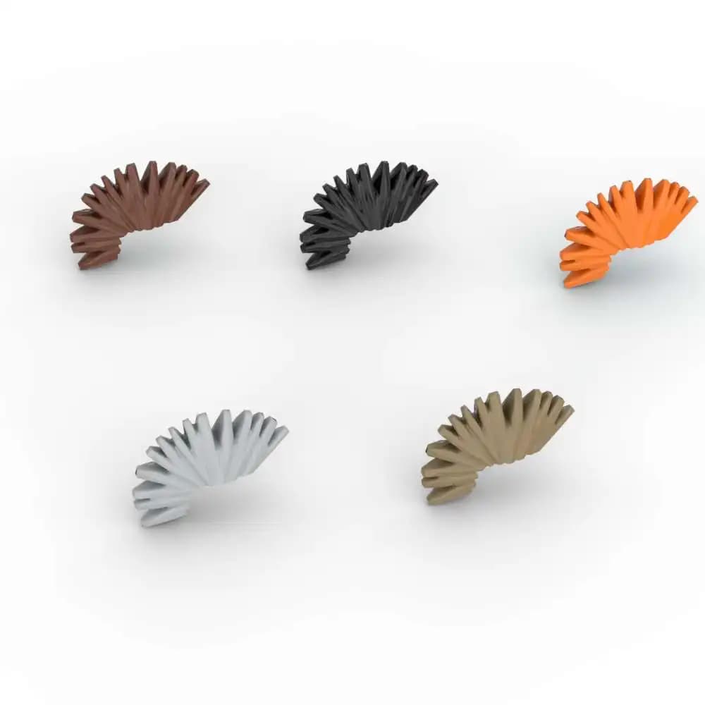 MOC 10PCS 93563 Punk Rock Acconciatura Mattoni Mohawk Capelli Building Blocks Parte Kit Particelle Giocattoli FAI DA TE Per I Bambini Regalo Di Compleanno Del Capretto