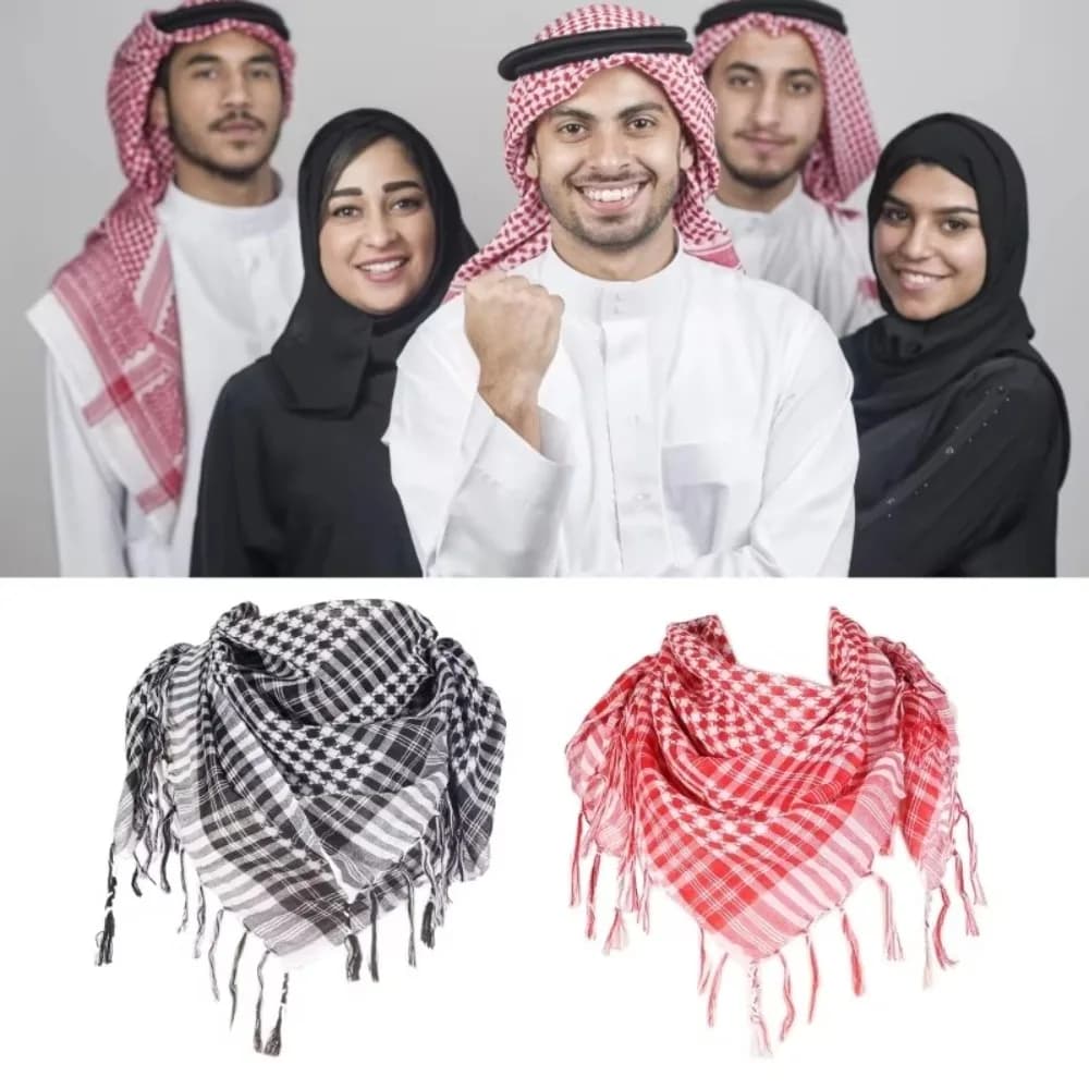New Great Arab Shemagh Scarf with Nappe, Copricapo and Scarf for Neck and Face for Men and Women