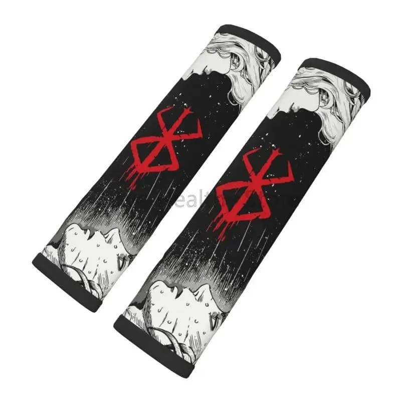 Copri cintura di sicurezza modello Anime Berserk, morbidi e confortevoli, per tracolla, per adulti, accessori universali per auto, confezione da 2