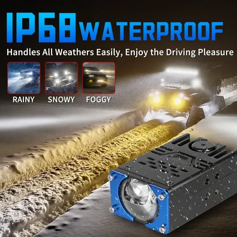 Led Headlight Bumper Fog Lamps Projector Lens Work Light Mini Driving Light Auxiliary Lights For Car Motorcycle Bar Spotlights