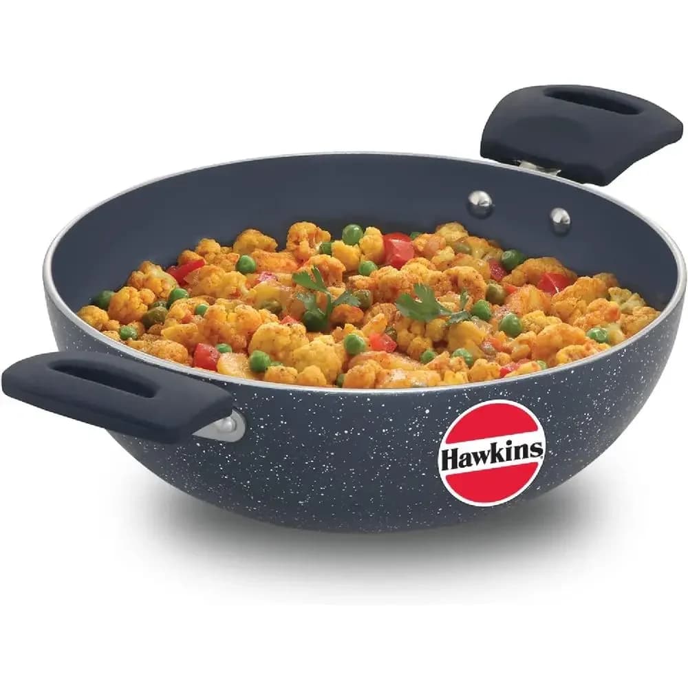 Nonstick 2.5L Deep Frying Pan, Induction Compatible, Granite Cookware