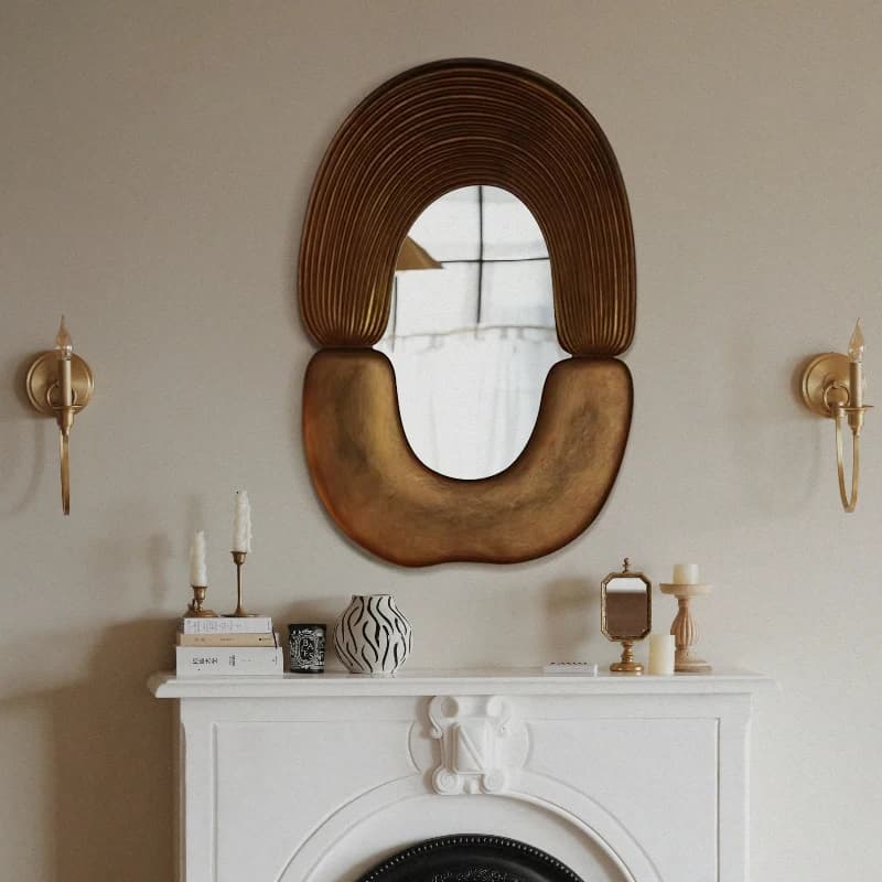 Decorazione da parete Specchio Vanity Piccoli oggetti nordici Ragazze Uomini Camera da letto Specchio di lusso Bagno Funky Spiegles irregolari Prodotti per la casa
