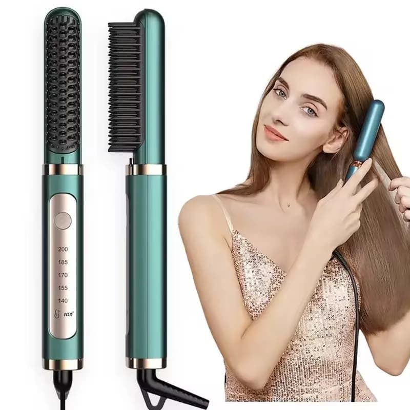 Spazzola lisciante elettrica per capelli spazzola a pettine caldo a riscaldamento rapido pettine lisciante per capelli a ioni negativi