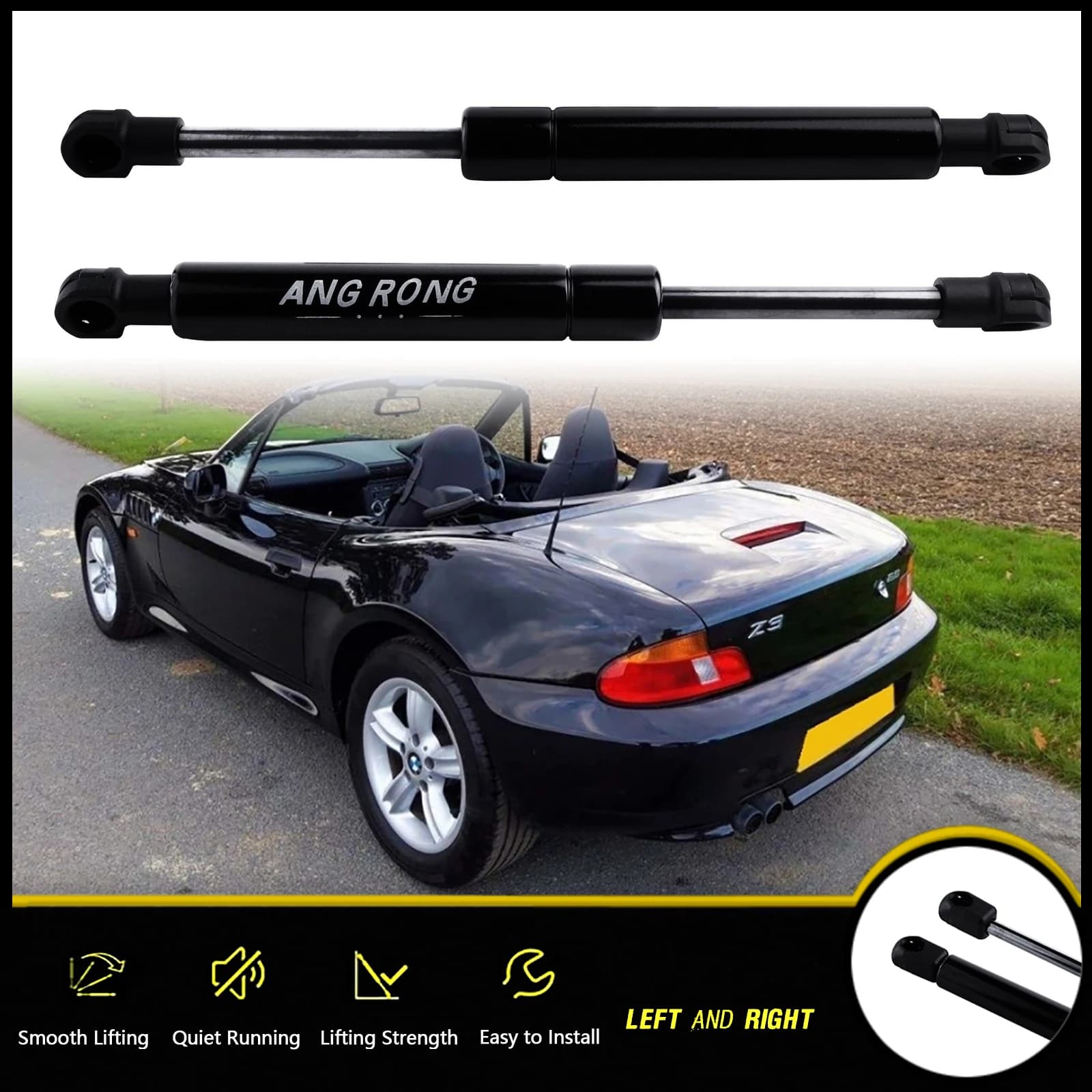 1 Pair Rear Tailgate Trunk Boot Gas Struts Spring Support Lifter 215mm For BMW Z3 E36 95-03