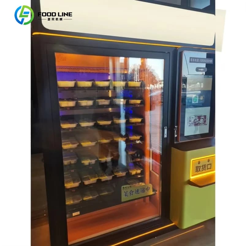 Distributore automatico di alimenti caldi con scatola da pranzo per alimenti veloci automatici per distributori automatici di pasti pronti di vendita caldi per ufficio