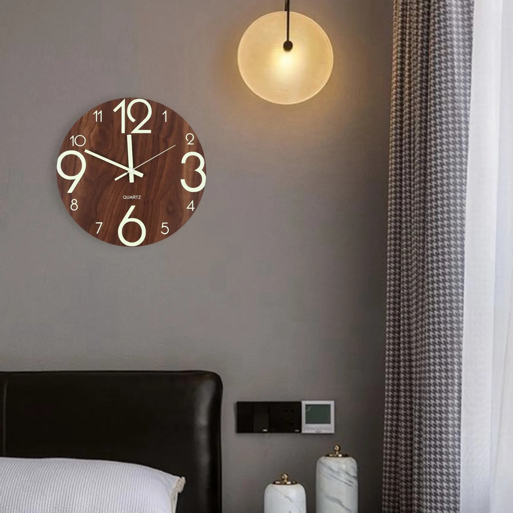 CYCLI-2X Luminous Wall Clock, 12 Inch Silent Kitchen Wall Clock with Night Lights