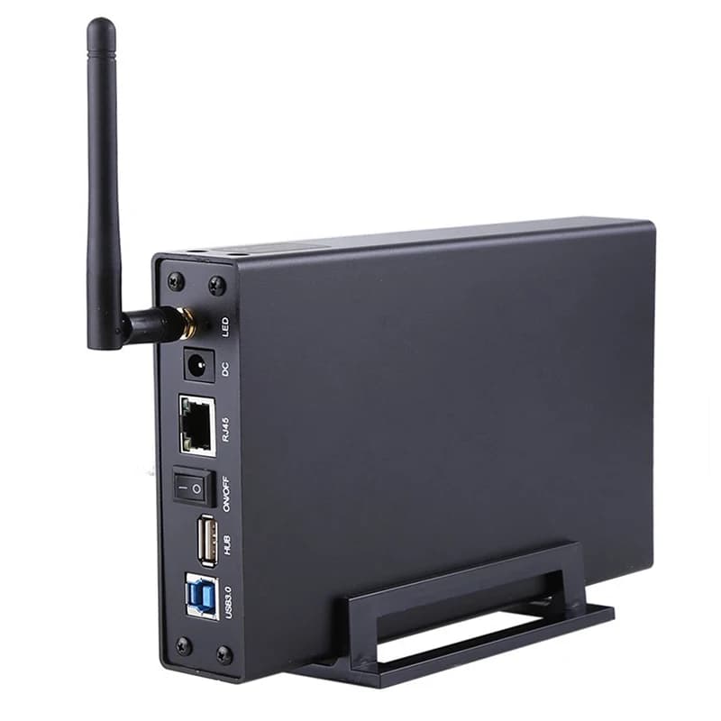 Blueendless BS-U35WF 300Mbps USB 3.0 wi-fi Streaming Server 3.5 "Hard disk esterno HDD Enclosure e File Server AP & USB WiFi S