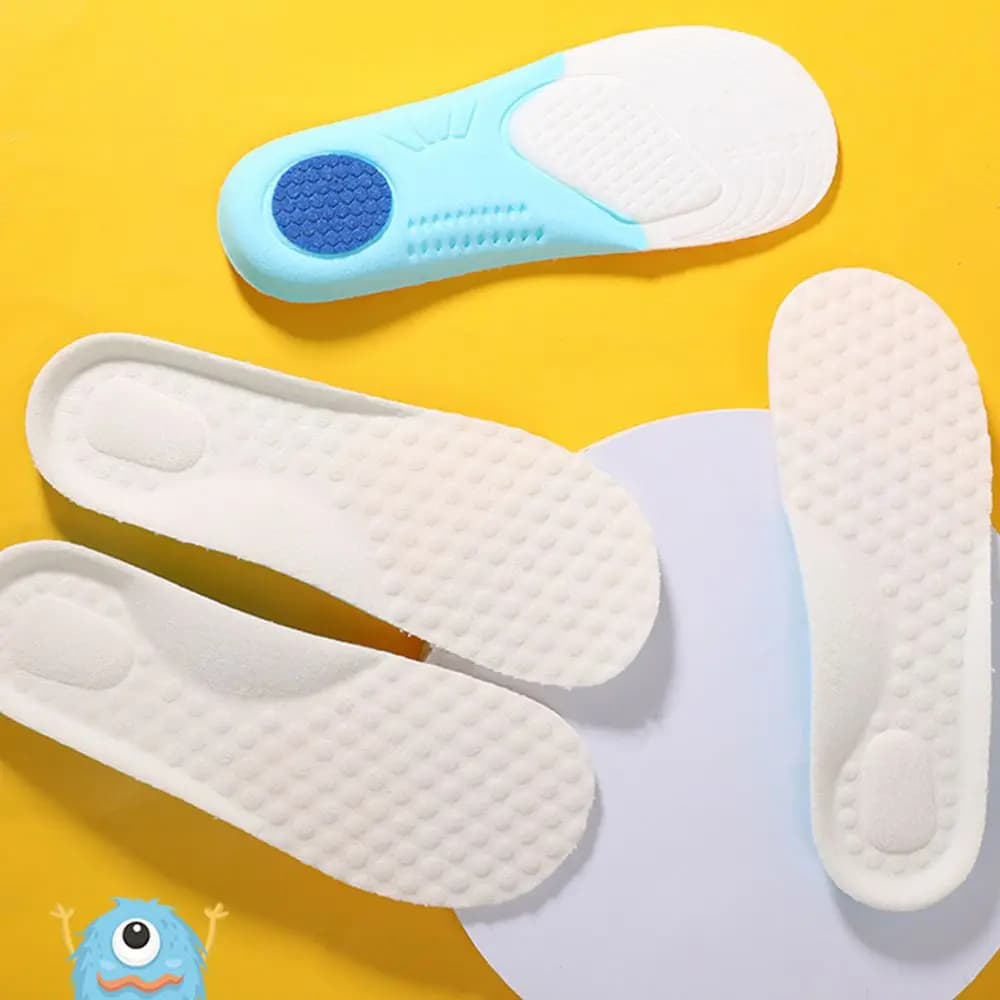 Soft Shoe Accessories Internal Cushion Mesh Running Sport Insoles Arch Support Inserts Children Shoes Pad Foam Insoles