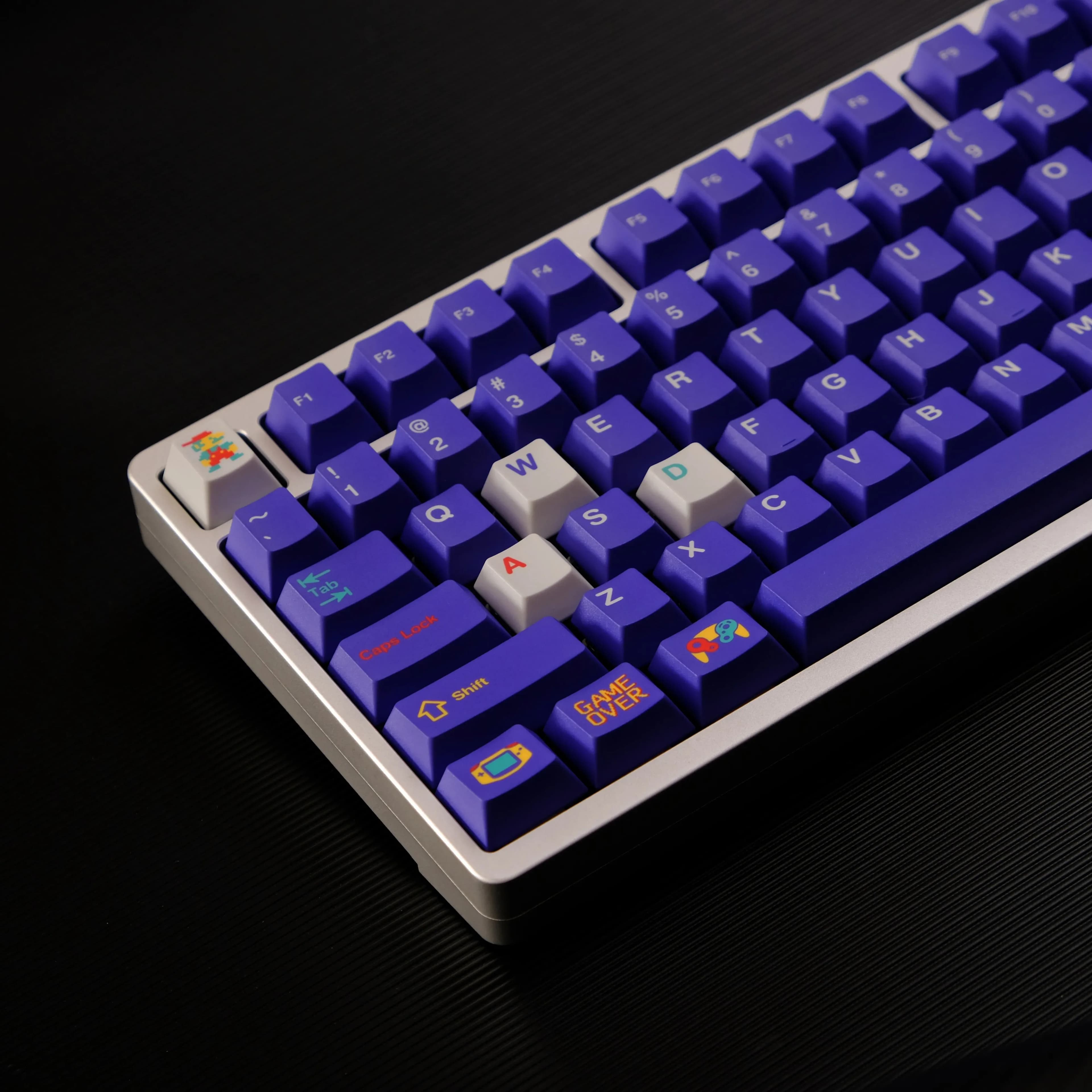 Aifei NGC Viola Copritasti Gioco PBT Sublimazione della tintura Cherry Altezza per tastiera meccanica AULA F75 Mad 60 Ajazz Anne Pro 2 GK61