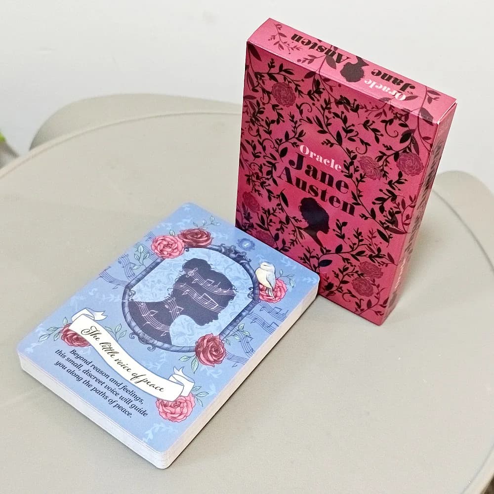 Mazzo di Carte Oracolo di Jane Austen: Set di Divinazione Letteraria da 40 Carte, Illustrazioni in Stile Regency, Carte dei Tarocchi 10,5*7,5cm